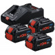 BOSCH 3 batteries ProCORE18V 8.0Ah + GAL 18V-160 PROFESSIONAL 0615A5004Y