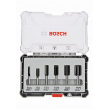 BOSCH Kit de 6 fraises a rainurer droit a emmanchement de 6 mm 2607017465