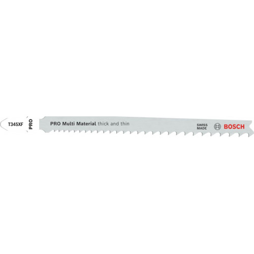 BOSCH Lame de scie sauteuse PRO Multi Material thick and thin T345XF, 132 mm, 5 pieces