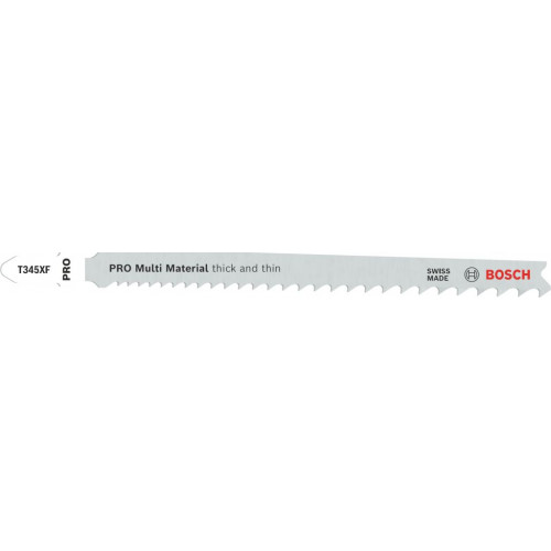 BOSCH Lame de scie sauteuse PRO Multi Material thick and thin T345XF, 132 mm, 25 pieces