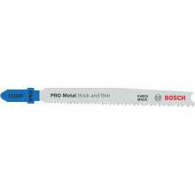 BOSCH Lame de scie sauteuse PRO Metal thick and thin T123XF, 100 mm, 5 pieces 2608638473