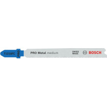 BOSCH Lame de scie sauteuse PRO Metal medium T121AFC 92 mm, 5 pieces 2608655106