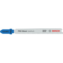 BOSCH Lame de scie sauteuse PRO Metal medium T121AFC 92 mm, 100 pieces 2608655108