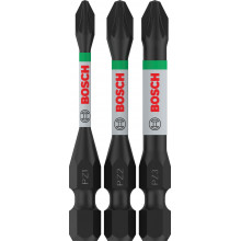 BOSCH Embouts PRO PZ Impact, PZ1, PZ2, PZ3, 55 mm, 3 pieces 2608521U57