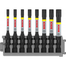 BOSCH Embout PRO Torx Impact, T15, T20(x2), T25(x2), T30(x2), T40, 55 mm, 8 pieces