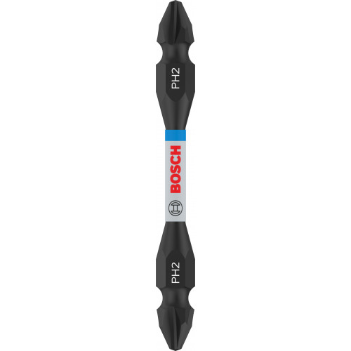 BOSCH Embout double tete PRO Impact avec insert Pick and Click, PH2, 65 mm 2608522526