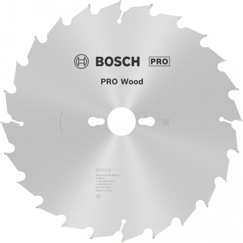 BOSCH Lame de scie circulaire PRO Wood, 254 x 2,8 x 30 mm, T24 2608838412