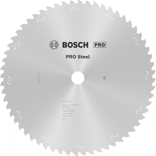 BOSCH Lame de scie circulaire PRO Steel, filaire, 305 x 2,2 x 25,4 mm, T60 2608844868