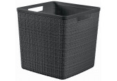 CURVER JUTE 17L Paniere recyclée 28 x 28 x 27 cm, gris foncé 01906-G44