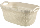 CURVER KNIT 40L Panier a linge 60 x 27 x 39 cm, creme 03677-X64