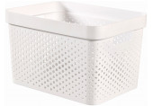 CURVER INFINITY 17L Bac de rangement 36 x 27 x 22 cm, blanc 04740-040