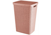 CURVER JUTE 58L Coffre a linge 43 x 34 x 60 cm, rose 08093-204