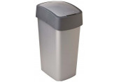 CURVER FLIP BIN 45L Poubelle 65,3 x 29,4 x 37,6 cm argenté/gris 02172-686