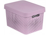 CURVER INFINITY 17L Bac de rangement avec couvercle 36 x 22 x 27 cm rose 04742-X51