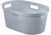 CURVER INFINITY DOTS 39L Panier a linge 58,5 x 26,5 x 38,5 cm, gris 04755-099