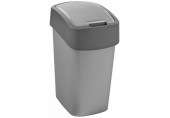 CURVER FLIP BIN 10L Poubelle 35 x 18,9 x 23,5 cm argenté/gris 02170-686