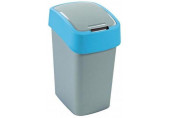 CURVER FLIP BIN 10L Poubelle 35 x 18,9 x 23,5 cm argenté/bleu 02170-734