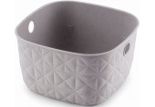 CURVER SOFTEX XS 3L Panier de rangement 19,4 x 19,4 x 11,1 cm, gris 00570-Z70