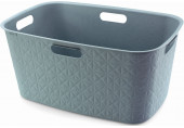 CURVER SOFTEX 45L Panier a linge 39,7 x 59,4 x 27,4 cm, bleu 00572-Z69