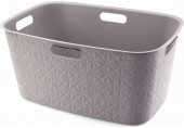 CURVER SOFTEX 45L Panier a linge 39,7 x 59,4 x 27,4 cm, gris 00572-Z70