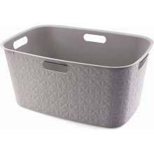 CURVER SOFTEX 45L Panier a linge 39,7 x 59,4 x 27,4 cm, gris 00572-Z70