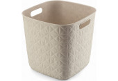 CURVER SOFTEX 15L Panier de rangement 27,9 x 27,9 x 26,9 cm, beige 00573-Z67