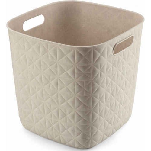 CURVER SOFTEX 15L Panier de rangement 27,9 x 27,9 x 26,9 cm, beige 00573-Z67