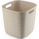 CURVER SOFTEX 15L Panier de rangement 27,9 x 27,9 x 26,9 cm, beige 00573-Z67