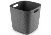 CURVER SOFTEX 15L Panier de rangement 27,9 x 27,9 x 26,9 cm, gris foncé 00573-Z68