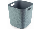 CURVER SOFTEX 15L Panier de rangement 27,9 x 27,9 x 26,9 cm, bleu 00573-Z69