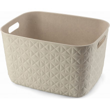 CURVER SOFTEX L 19L Panier de rangement 37,9 x 29,2 x 22,1 cm, beige 00574-Z67