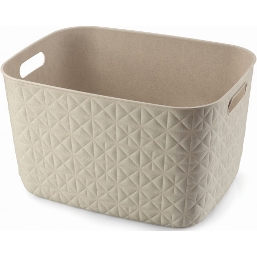 CURVER SOFTEX L 19L Panier de rangement 37,9 x 29,2 x 22,1 cm, beige 00574-Z67