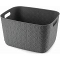 CURVER SOFTEX L 19L Panier de rangement 37,9 x 29,2 x 22,1 cm, gris foncé 00574-Z68