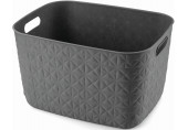 CURVER SOFTEX L 19L Panier de rangement 37,9 x 29,2 x 22,1 cm, gris foncé 00574-Z68