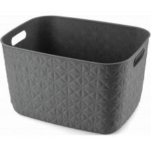 CURVER SOFTEX L 19L Panier de rangement 37,9 x 29,2 x 22,1 cm, gris foncé 00574-Z68