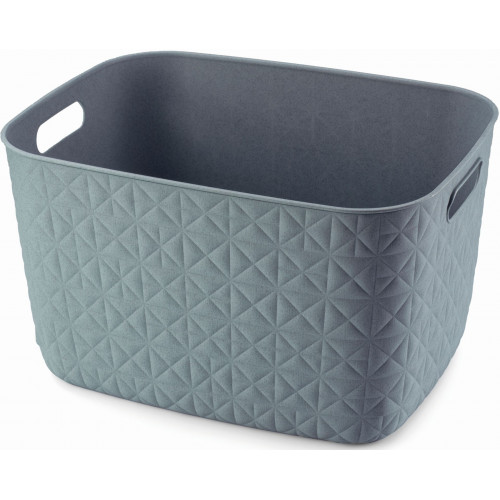 CURVER SOFTEX L 19L Panier de rangement 37,9 x 29,2 x 22,1 cm, bleu 00574-Z69