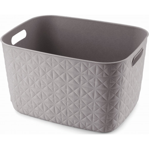 CURVER SOFTEX L 19L Panier de rangement 37,9 x 29,2 x 22,1 cm, gris 00574-Z70