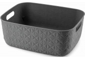 CURVER SOFTEX M 12,5L Panier de rangement 37,9 x 29,2 x 14,3 cm, gris foncé 00575-768