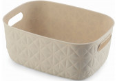 CURVER SOFTEX S 4L Panier de rangement 26,4 x 19,4 x 11,1 cm, beige 00576-Z67