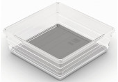 KIS SISTEMO 6 Organizer pour tiroir 15 x 15 x 5 cm transparent/gris 10015-A94