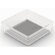 KIS SISTEMO 6 Organizer pour tiroir 15 x 15 x 5 cm transparent/gris 10015-A94