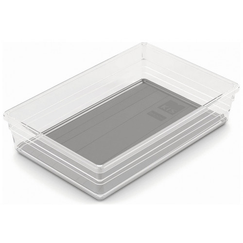 KIS SISTEMO 7 Organizer pour tiroir 22,5 x 15,5 x 5 cm transparent/gris 10016-A94