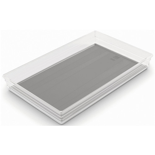 KIS SISTEMO 9 Organizer pour tiroir 39 x 24 x 5 cm transparent/gris 10018-A94