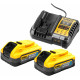 DeWALT DCB1104H2 Kit batterie PowerStack 18V (2x5,0Ah) + chargeur