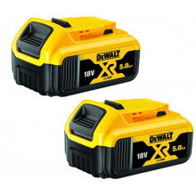 DeWALT DCB184P2 Batterie pour outil (18V/2x5,0Ah) XR Li-Ion 2x akku DCB184