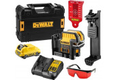 DeWALT DCE0825D1R Laser en croix a 5 points, rouge, XR (10,8V/1x 2,0Ah) Tstak