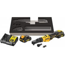 DeWALT DCF500L2G Clé a cliquet sans fil 1/4''+ 3/8” (12V/2x3,0Ah)