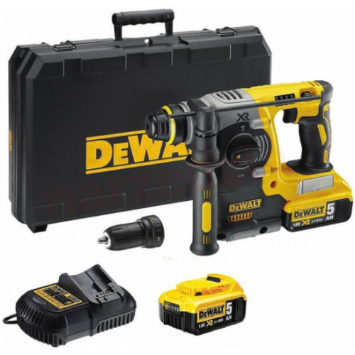 DeWALT DCH274P2 Perforateur-Burineur SDS-Plus (2,1J/18V/2x5,0Ah) Coffret