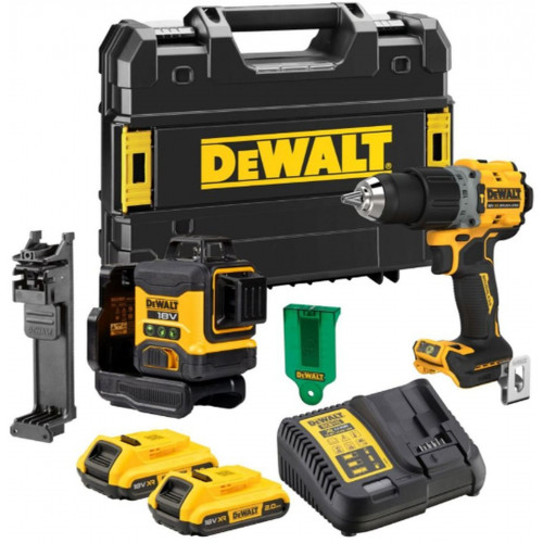 DeWALT DCK2095D2T Coffret de batterie (DCLE34031N + DCD805 + DCB115 + 2xDCB183) Tstak