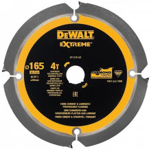 DeWALT DT1471 Lame denture diamant pour fibre de ciment et laminés, 165x20 mm, 4 dents